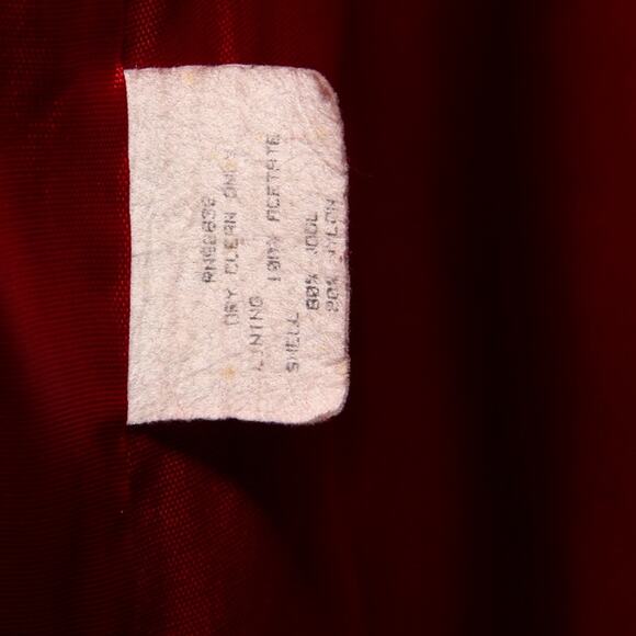 Vintage Lauren Meren Wool Blend Coat Red Medium (No size tag) - Picture 10 of 10